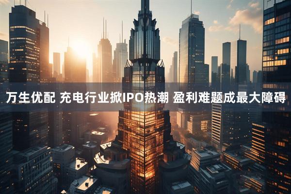 万生优配 充电行业掀IPO热潮 盈利难题成最大障碍